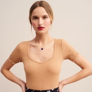 NWOT Rouje Giuia Tan Top Size 38